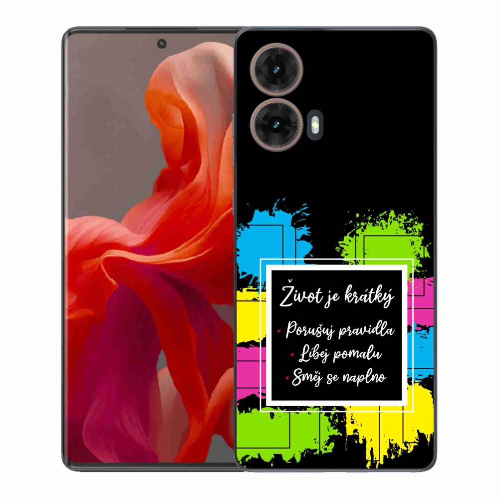 Gélový kryt mmCase na Motorola Moto G85 5G - citát 5 čierne pozadie