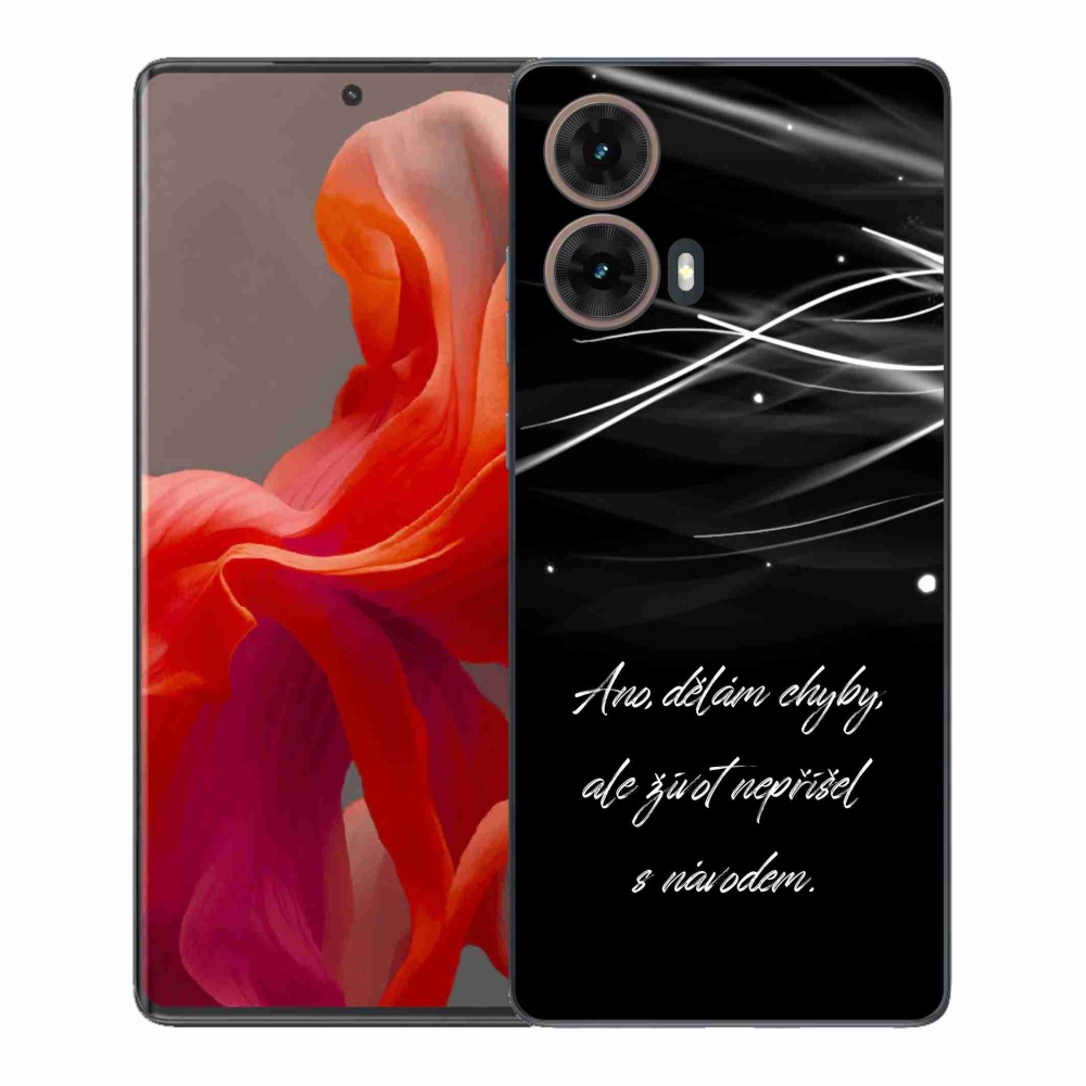 Gélový kryt mmCase na Motorola Moto G85 5G - citát čierne pozadie