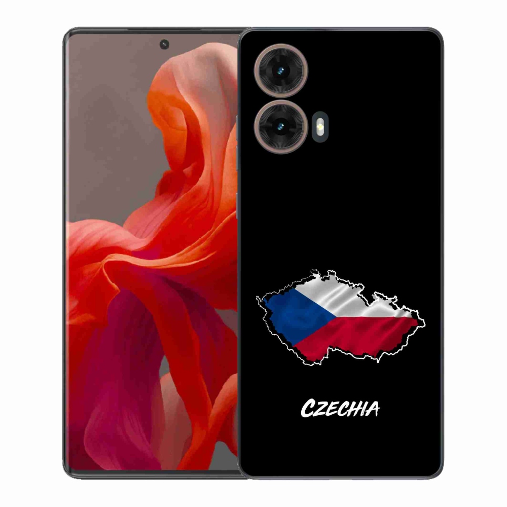 Gélový kryt mmCase na Motorola Moto G85 5G - Czechia čierne pozadie