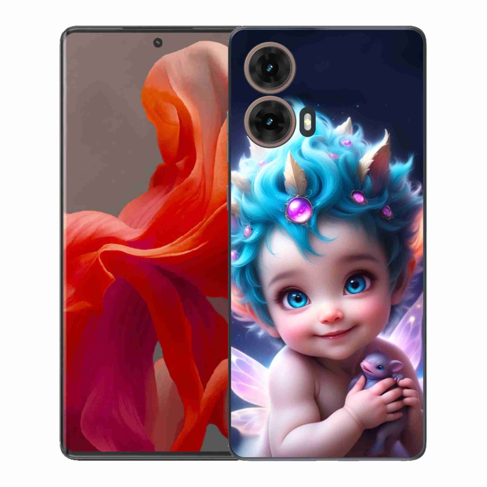 Gélový kryt mmCase na Motorola Moto G85 5G - dieťa s motýlími krídlami