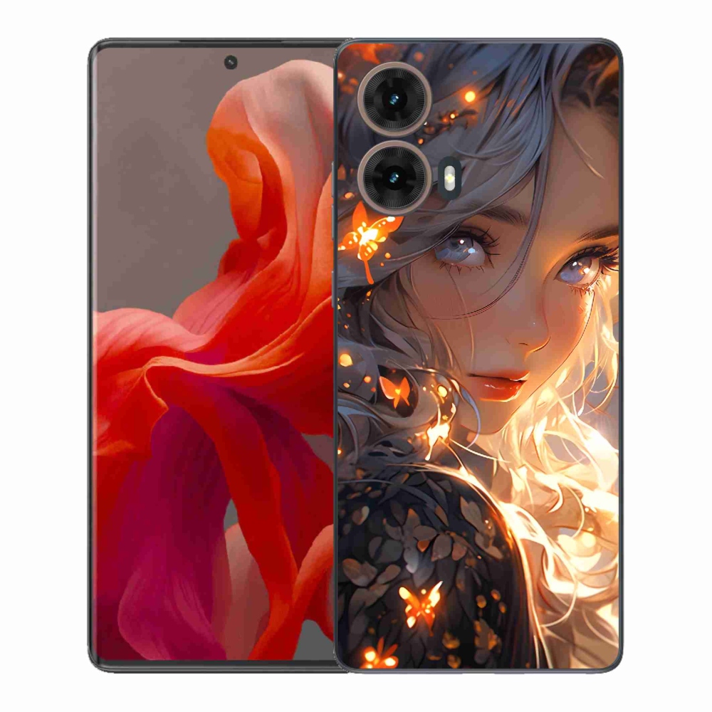 Gélový kryt mmCase na Motorola Moto G85 5G - dievča a motýle