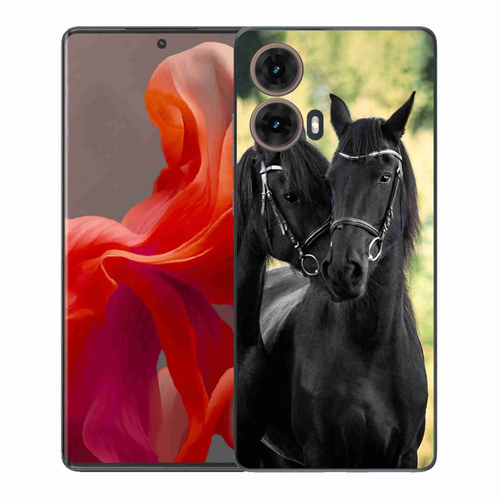 Gélový kryt mmCase na Motorola Moto G85 5G - dva čierne kone