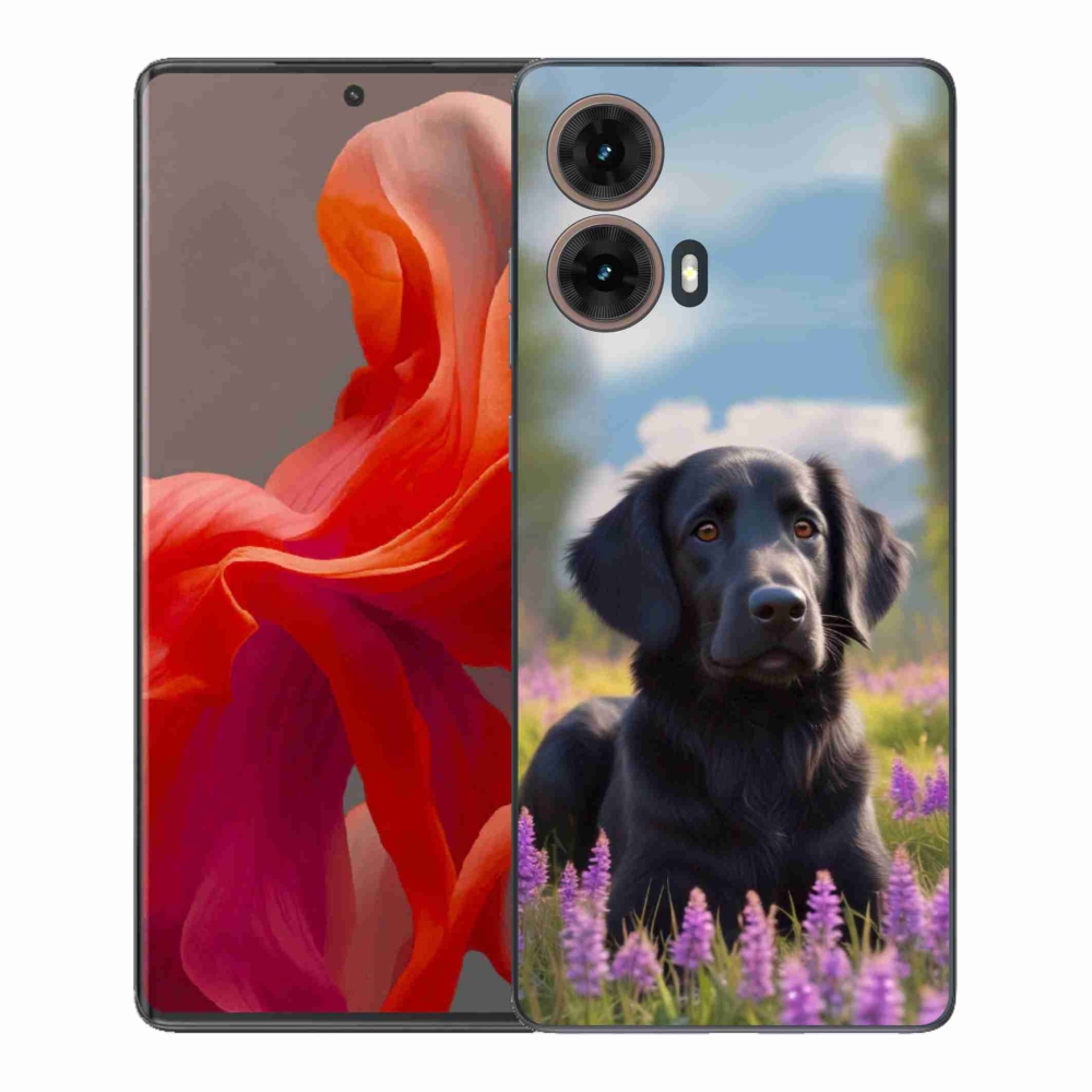 Gélový kryt mmCase na Motorola Moto G85 5G - elegantný čierny retriever