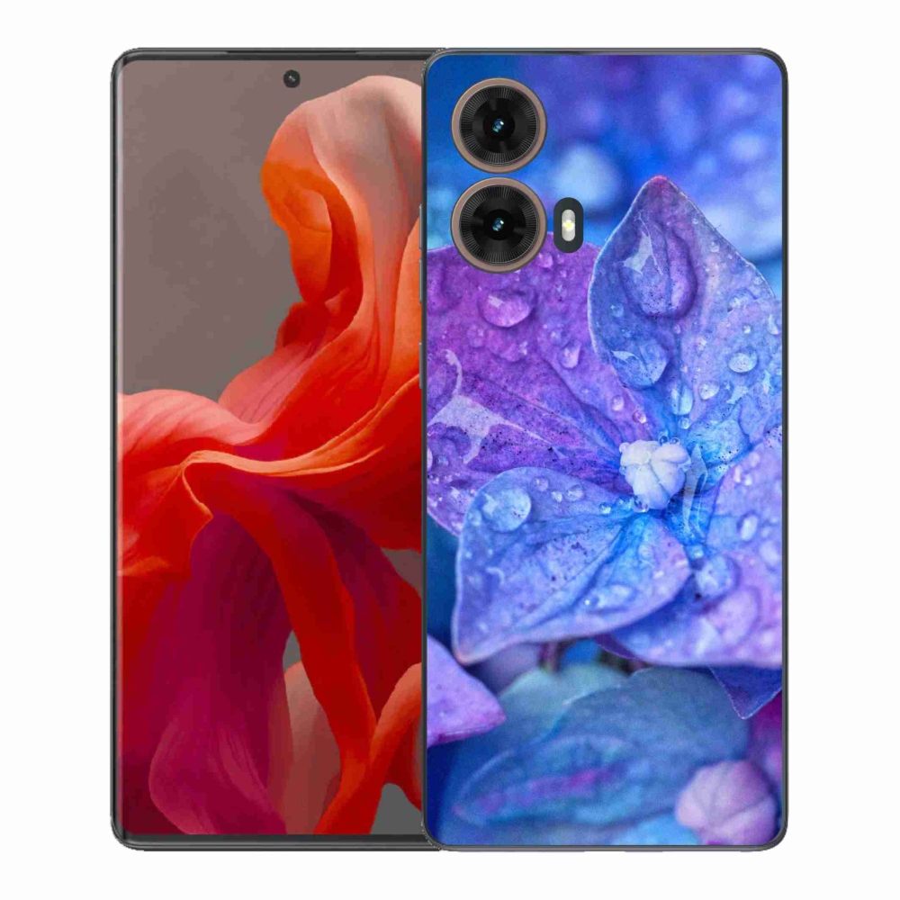 Gélový kryt mmCase na Motorola Moto G85 5G - fialový kvet