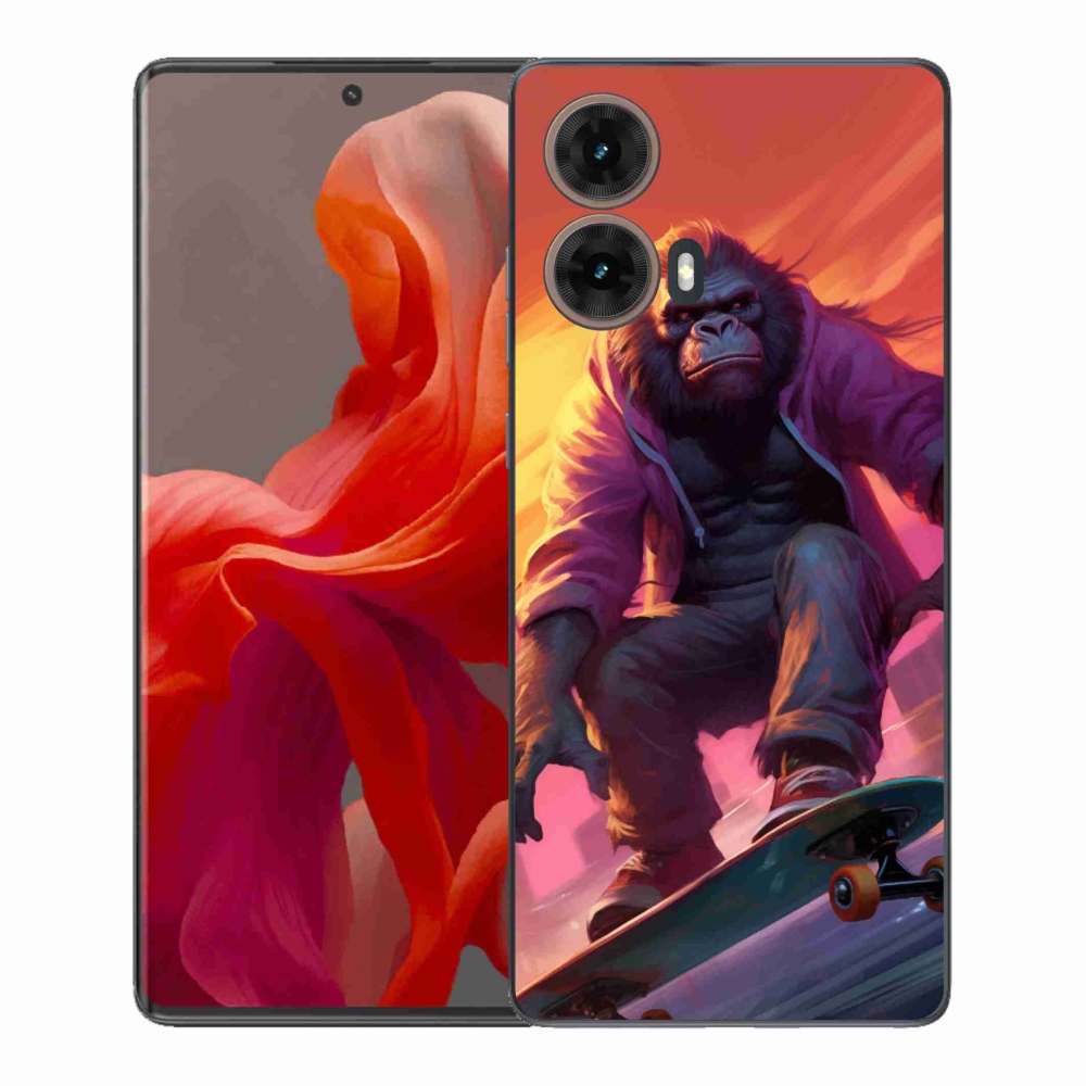 Gélový kryt mmCase na Motorola Moto G85 5G - gorila na skateboarde
