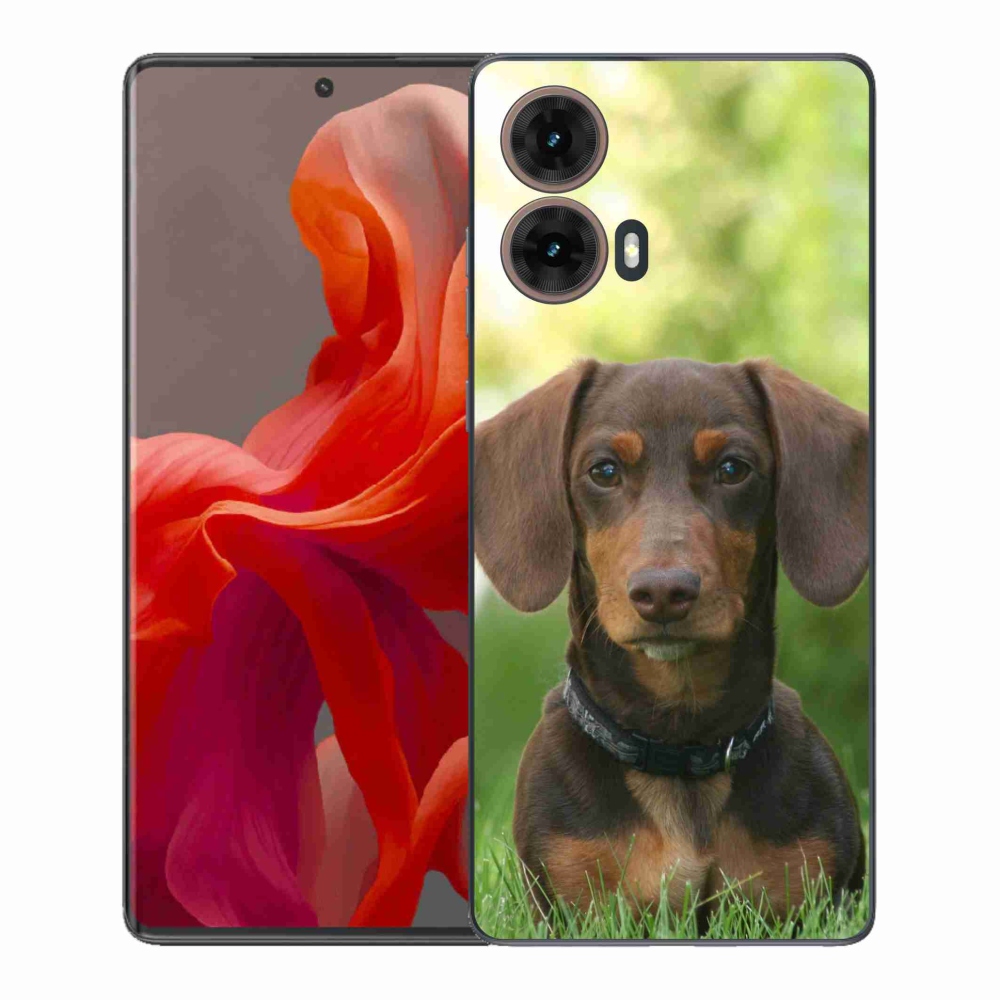 Gélový kryt mmCase na Motorola Moto G85 5G - hnedý jazvečík