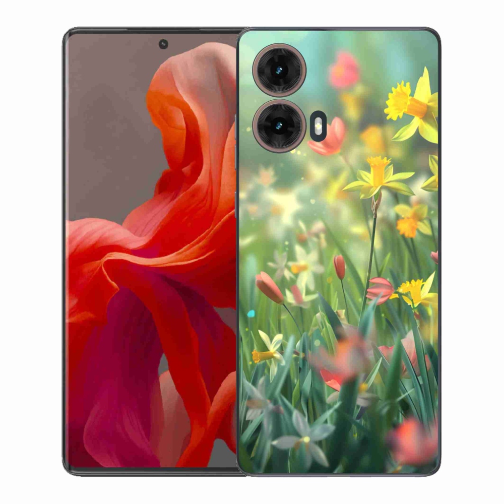 Gélový kryt mmCase na Motorola Moto G85 5G - jarné kvety