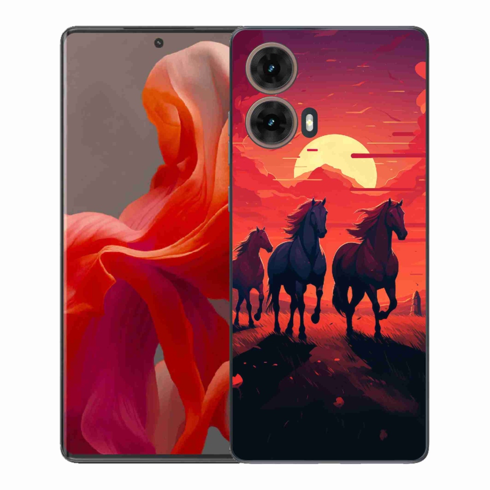 Gélový kryt mmCase na Motorola Moto G85 5G - kone a západ slnka