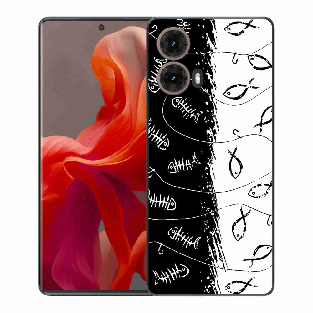 Gélový kryt mmCase na Motorola Moto G85 5G - kostry a rybky