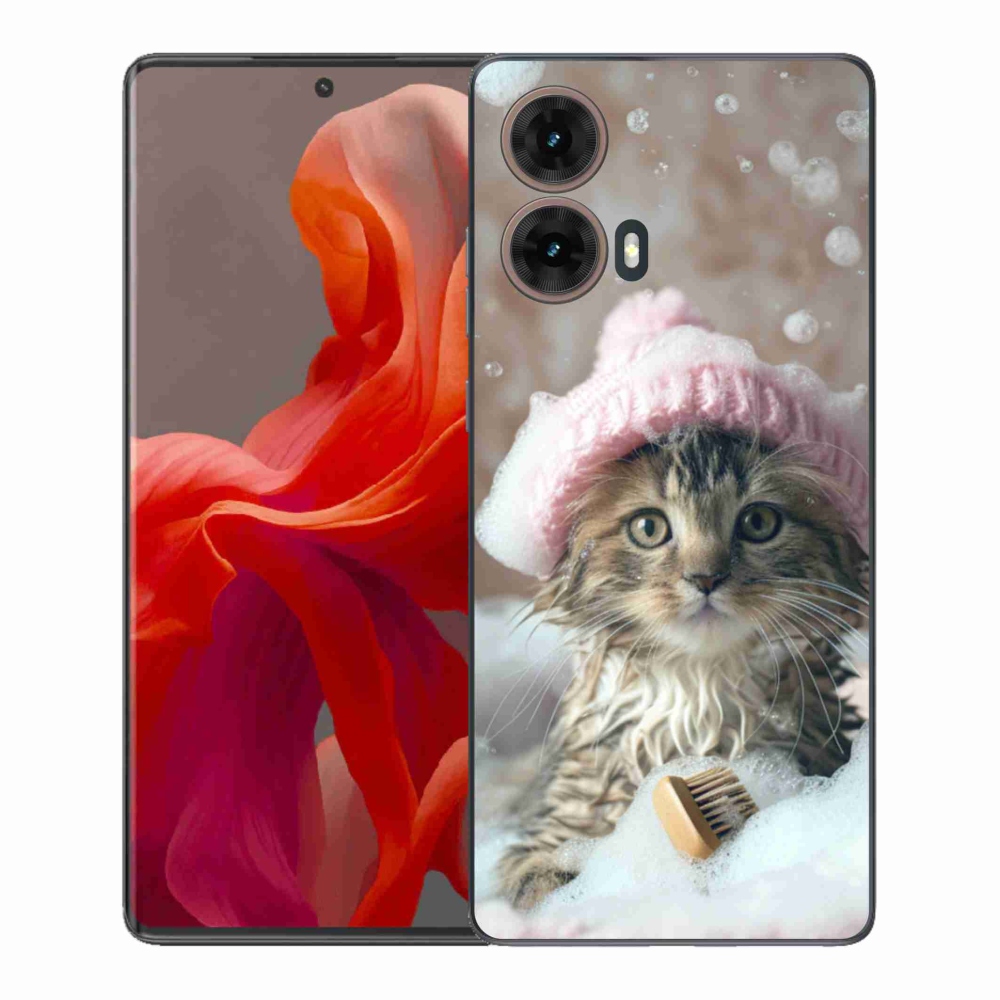 Gélový kryt mmCase na Motorola Moto G85 5G - mačiatko a kúpeľ