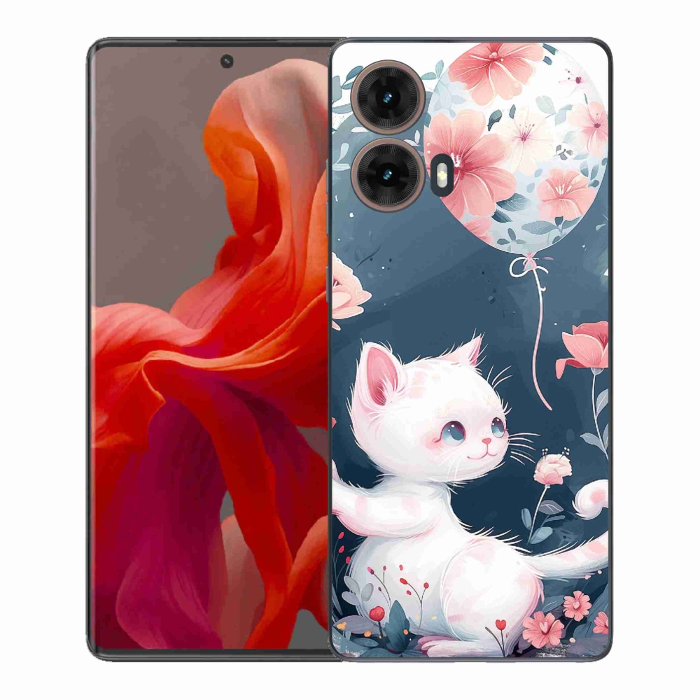 Gélový kryt mmCase na Motorola Moto G85 5G - mačiatko s balónikom