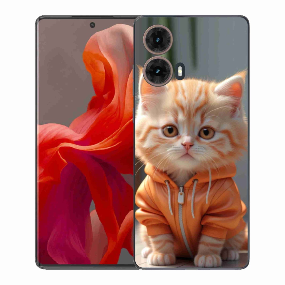 Gélový kryt mmCase na Motorola Moto G85 5G - mačiatko v mikine