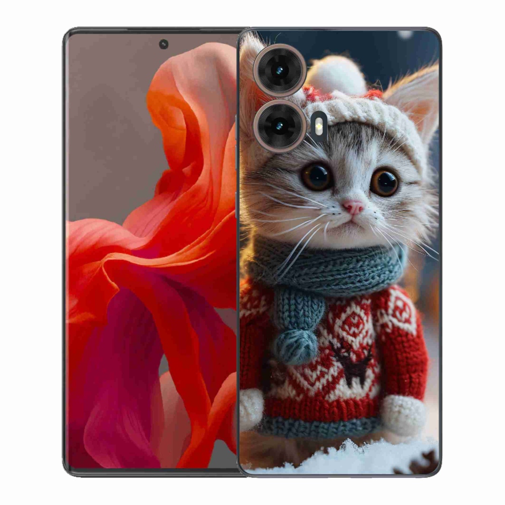 Gélový kryt mmCase na Motorola Moto G85 5G - mačiatko vo svetri