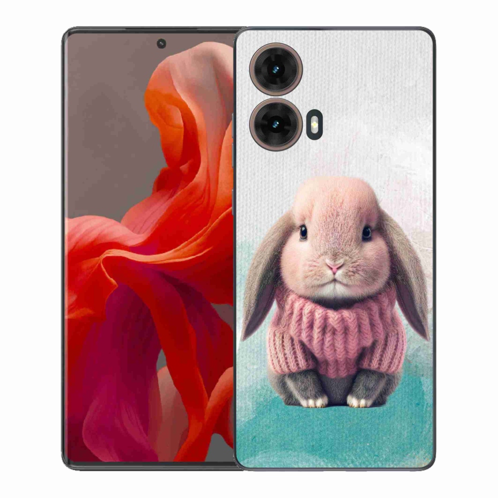 Gélový kryt mmCase na Motorola Moto G85 5G - zajačik vo svetri