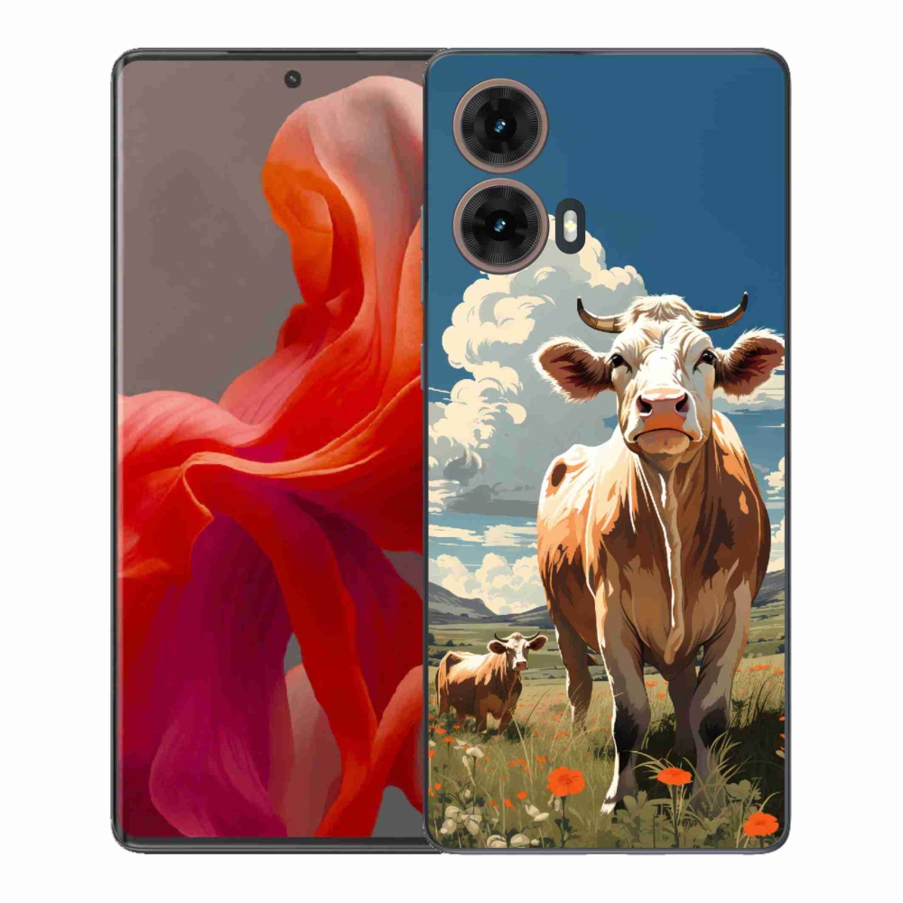 Gélový kryt mmCase na Motorola Moto G85 5G - kravy na lúke