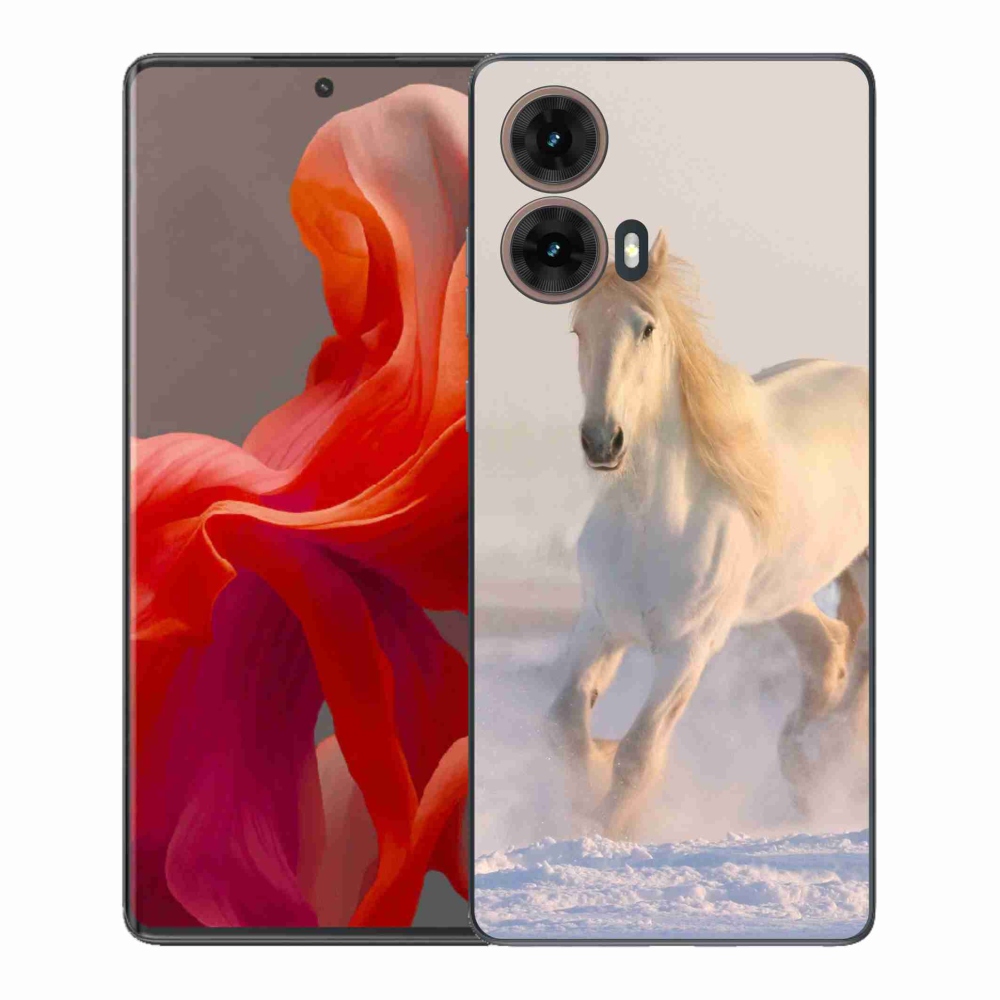Gélový kryt mmCase na Motorola Moto G85 5G - kôň v snehu