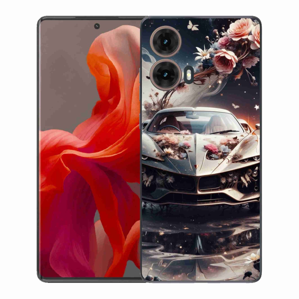 Gélový kryt mmCase na Motorola Moto G85 5G - kvetinový športový automobil