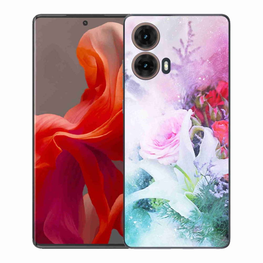 Gélový kryt mmCase na Motorola Moto G85 5G - kvety 4