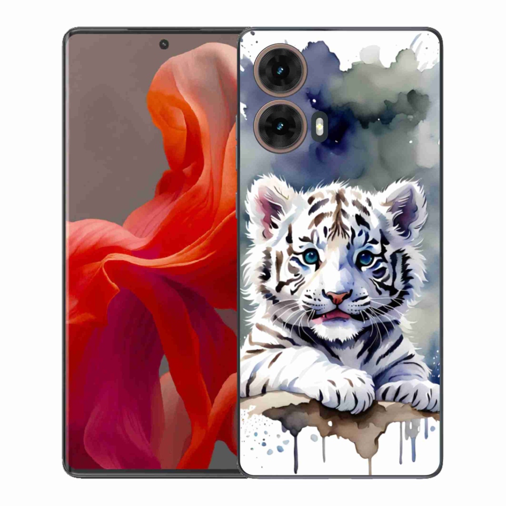 Gélový kryt mmCase na Motorola Moto G85 5G - mláďa bieleho tigra