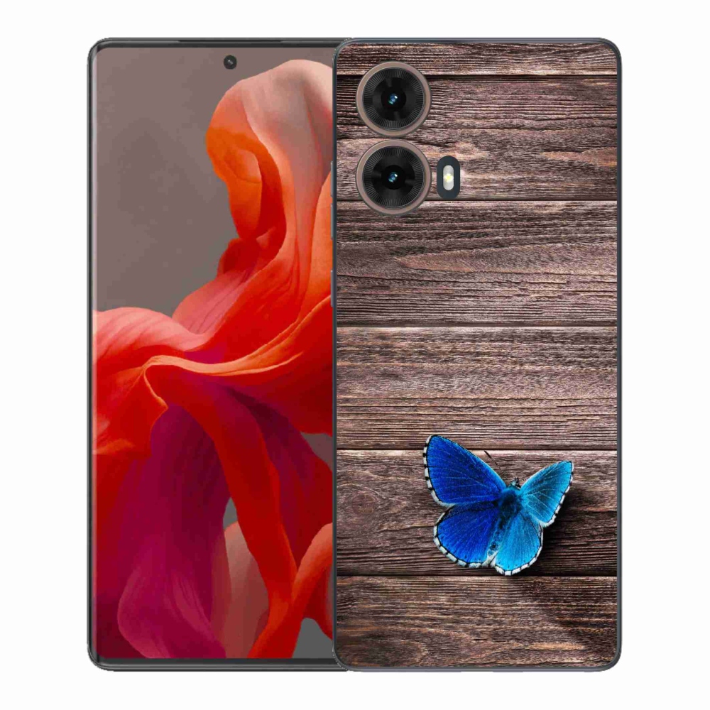 Gélový kryt mmCase na Motorola Moto G85 5G - modrý motýľ 1