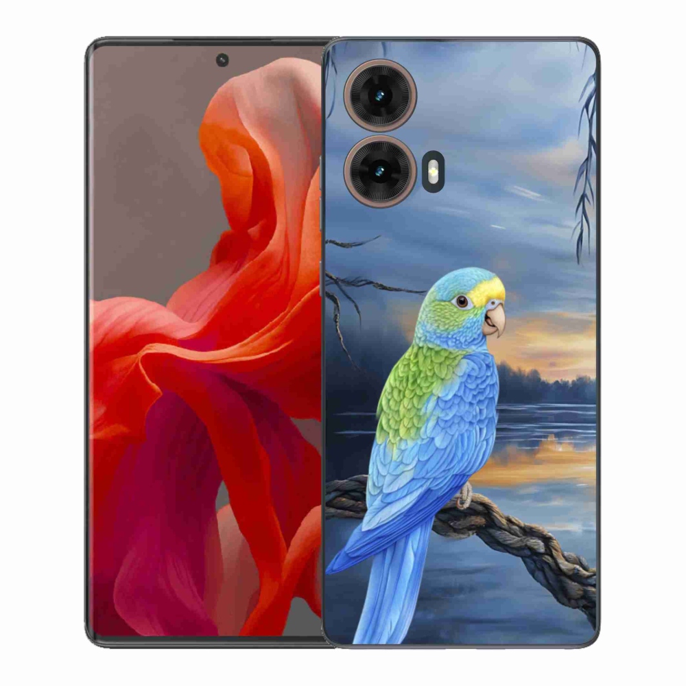 Gélový kryt mmCase na Motorola Moto G85 5G - modrý papagáj