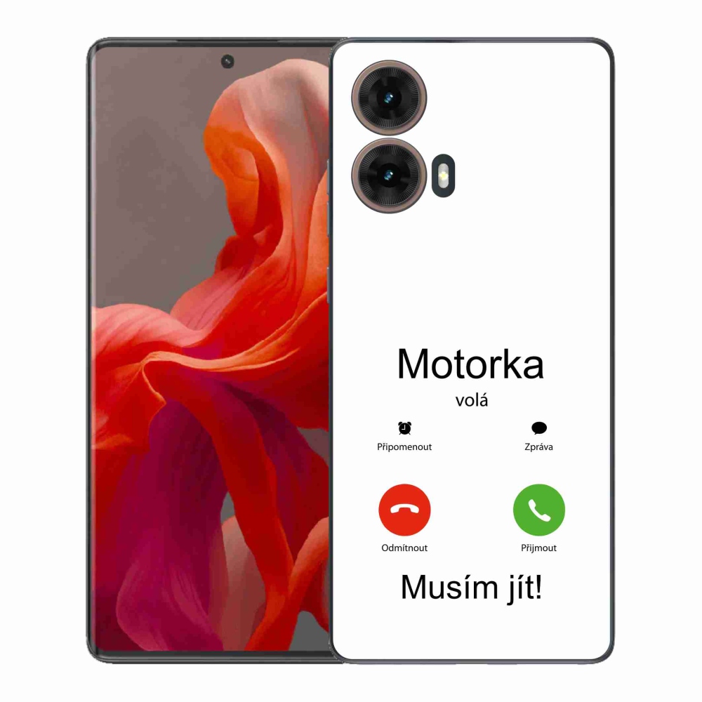 Gélový kryt mmCase na Motorola Moto G85 5G - motorka volá biele pozadie