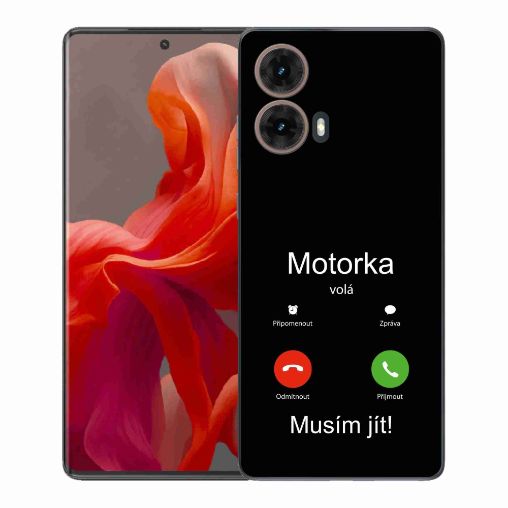 Gélový kryt mmCase na Motorola Moto G85 5G - motorka volá čierne pozadie