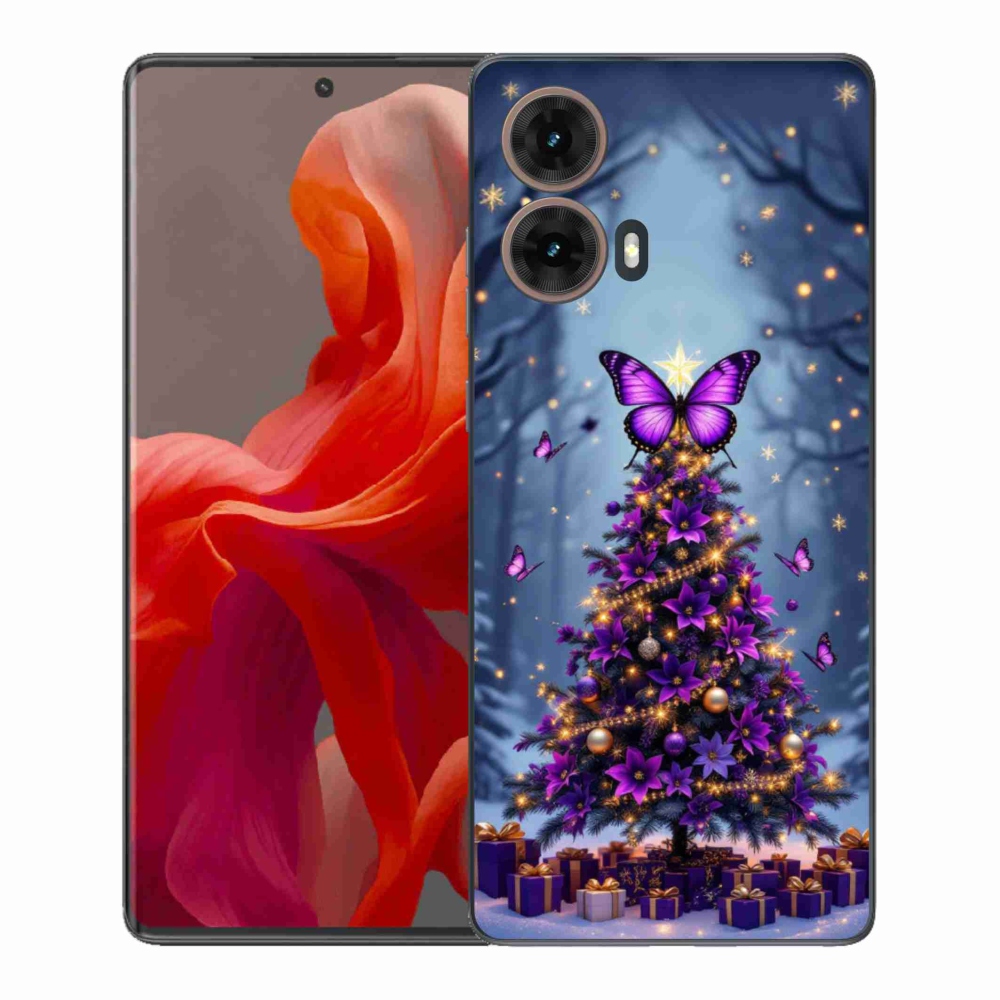 Gélový kryt mmCase na Motorola Moto G85 5G - motýlí vianočný stromček