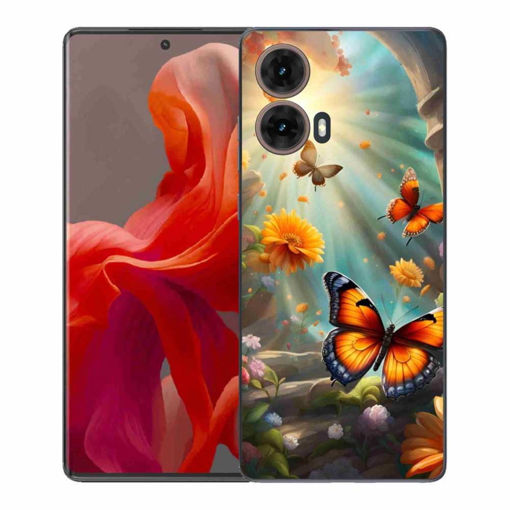 Gélový kryt mmCase na Motorola Moto G85 5G - motýlia záhrada 2