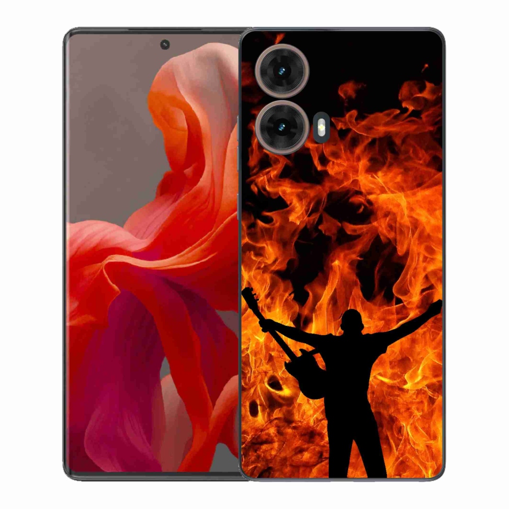Gélový kryt mmCase na Motorola Moto G85 5G - muzikant a oheň