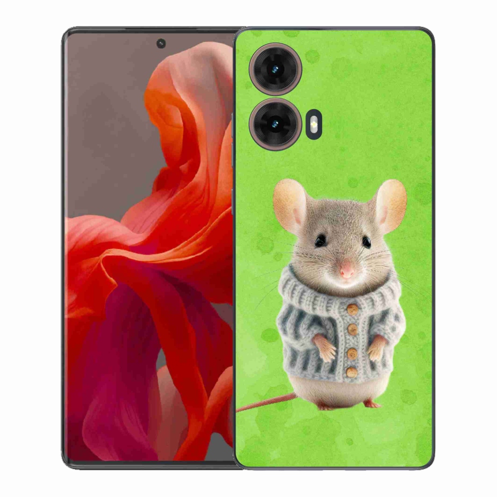 Gélový kryt mmCase na Motorola Moto G85 5G - myška vo svetri