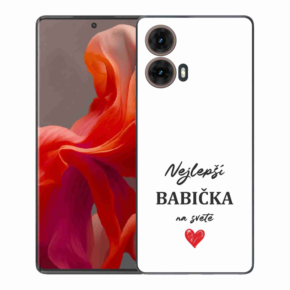 Gélový kryt mmCase na Motorola Moto G85 5G - najlepšia babička 1 biele pozadie