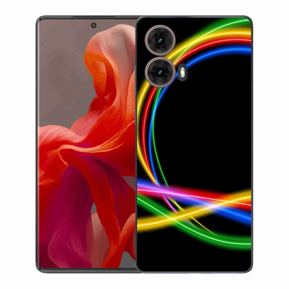 Gélový kryt mmCase na Motorola Moto G85 5G - neónové kruhy