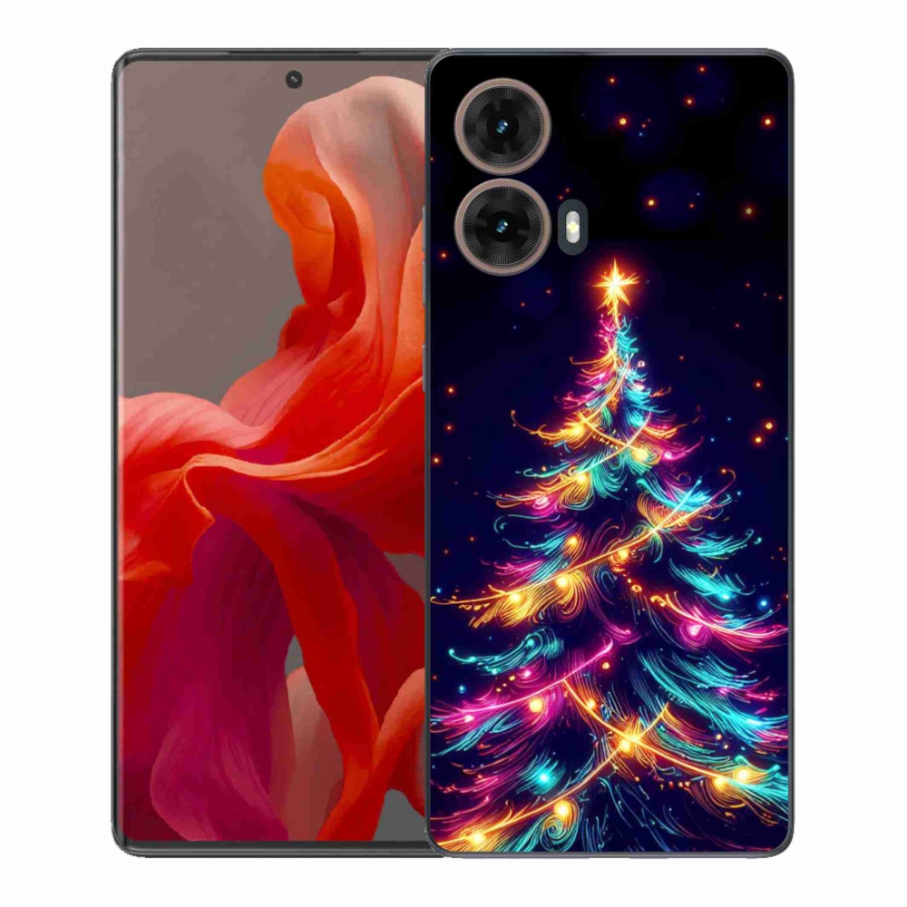 Gélový kryt mmCase na Motorola Moto G85 5G - neónový vianočný stromček