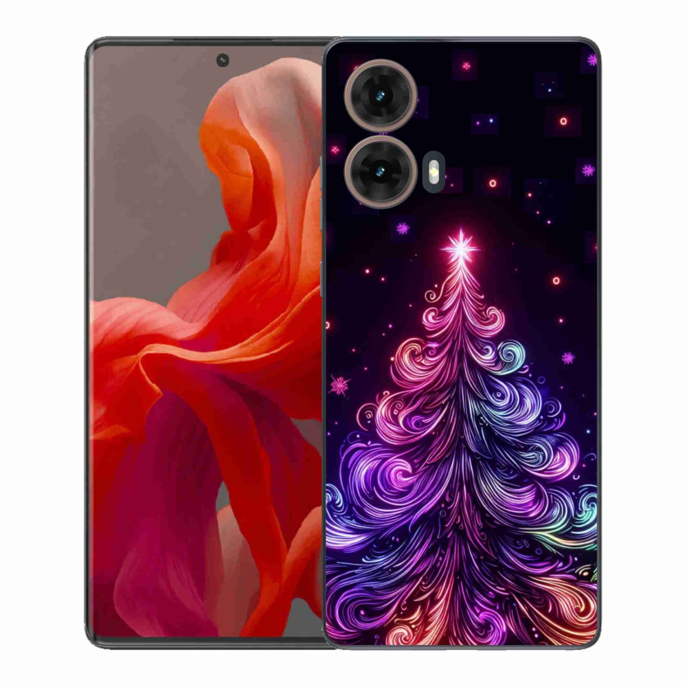 Gélový kryt mmCase na Motorola Moto G85 5G - neónový vianočný stromček 1