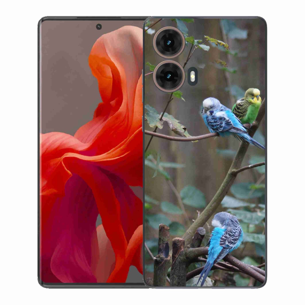 Gélový kryt mmCase na Motorola Moto G85 5G - papagáje na vetve