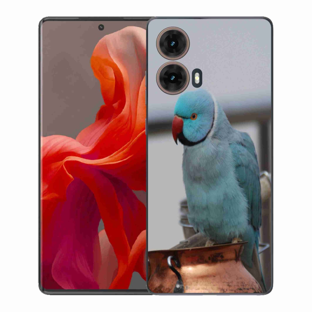 Gélový kryt mmCase na Motorola Moto G85 5G - papagáj alexander modrý