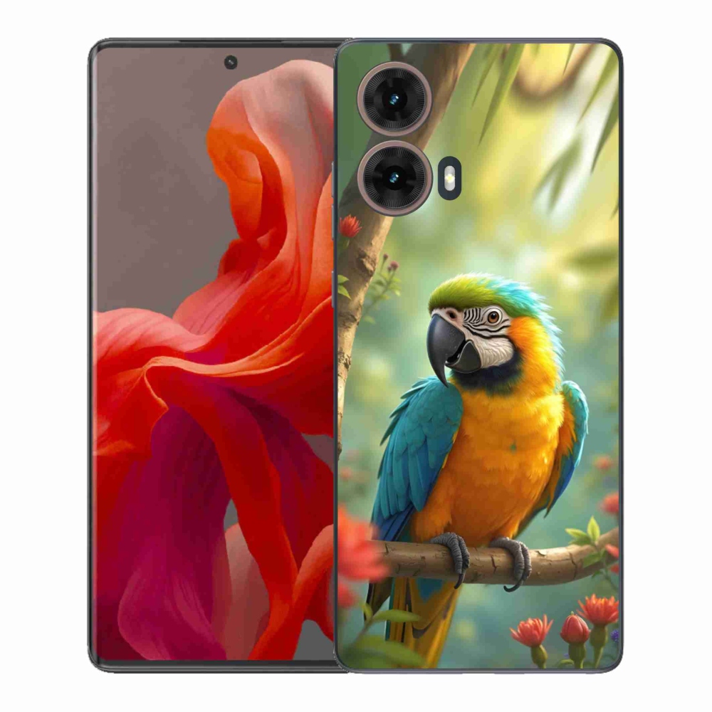 Gélový kryt mmCase na Motorola Moto G85 5G - papagáj ara modrožltá