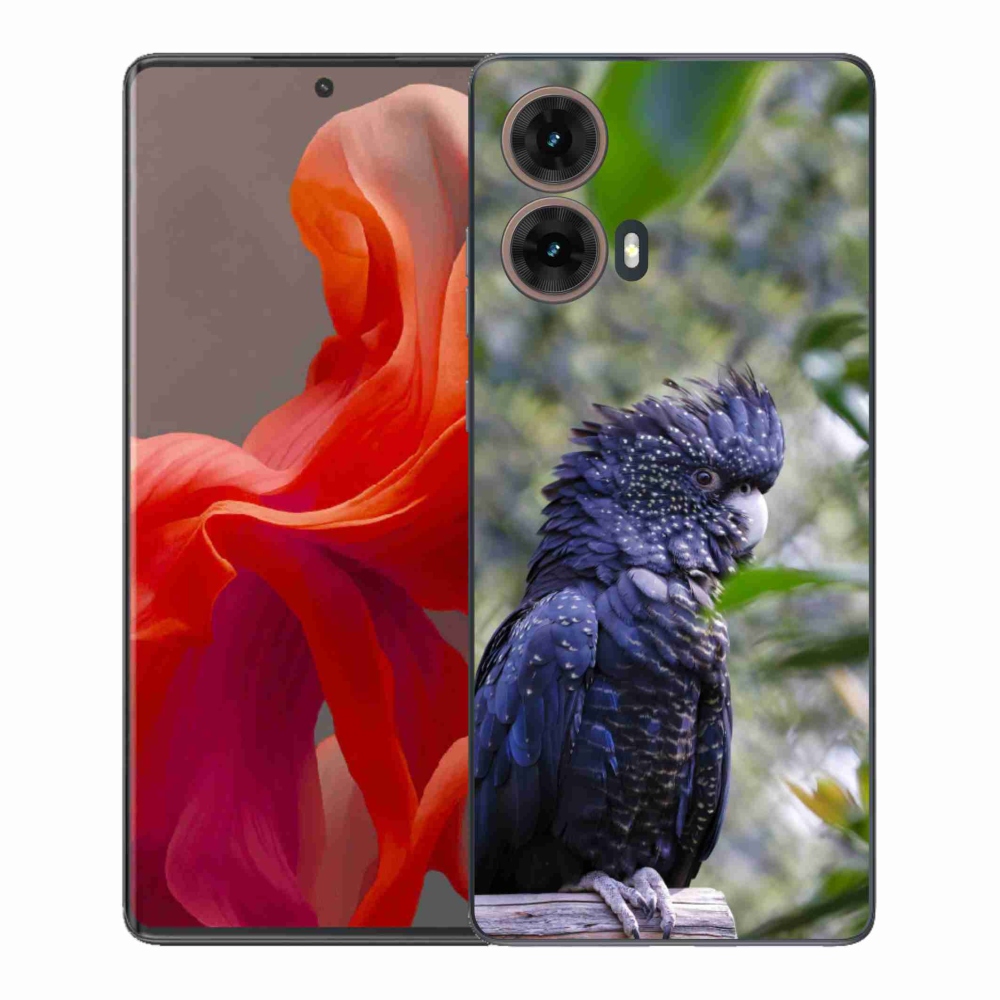 Gélový kryt mmCase na Motorola Moto G85 5G - papagáj kakadu čierny