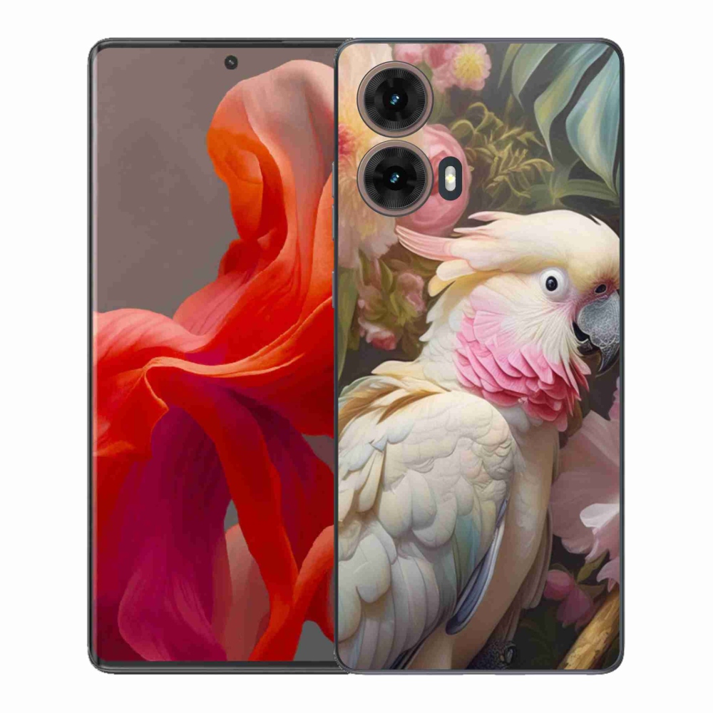 Gélový kryt mmCase na Motorola Moto G85 5G - papagáj kakadu ružový 2