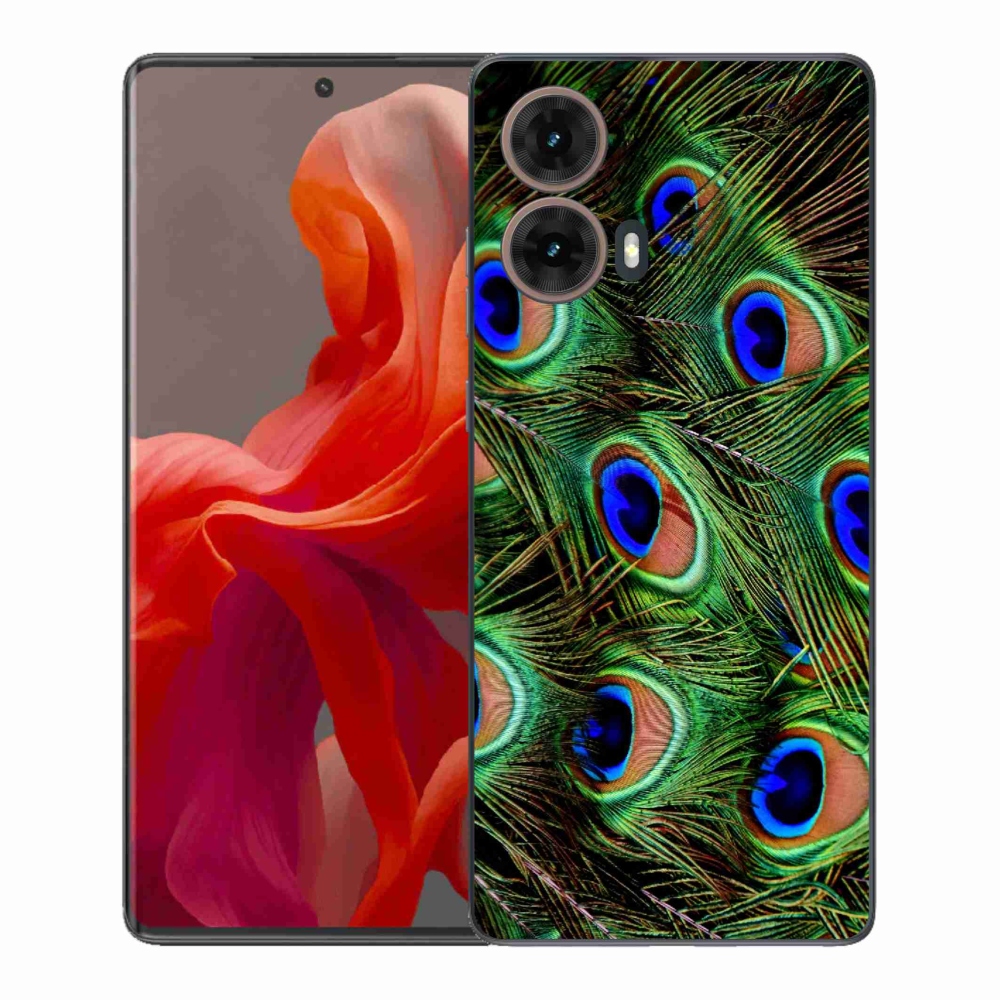 Gélový kryt mmCase na Motorola Moto G85 5G - pávie perie