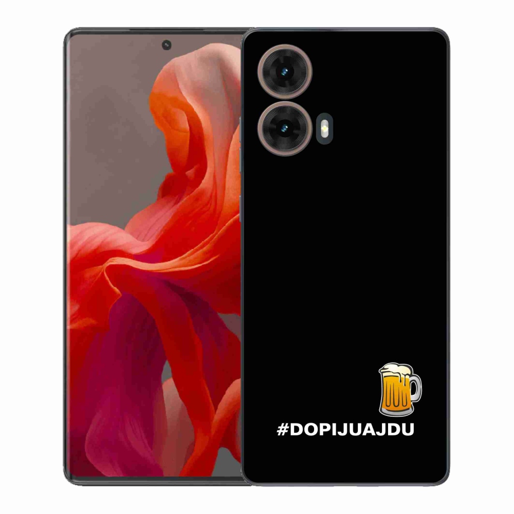 Gélový kryt mmCase na Motorola Moto G85 5G - pivný motív 1 čierne pozadie