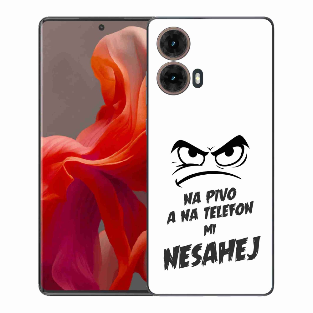 Gélový kryt mmCase na Motorola Moto G85 5G - pivný motív 2 biele pozadie