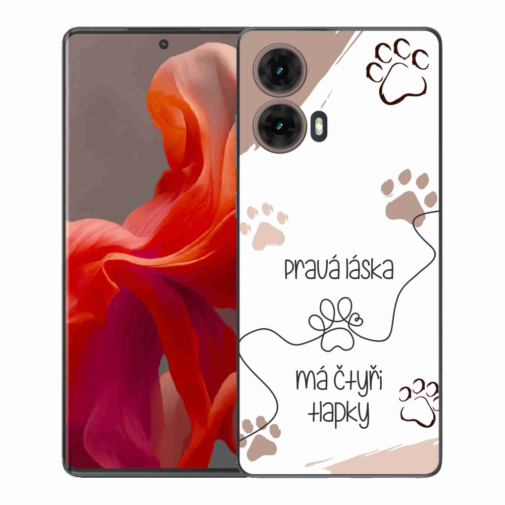 Gélový kryt mmCase na Motorola Moto G85 5G - psí motív 1 biele pozadie