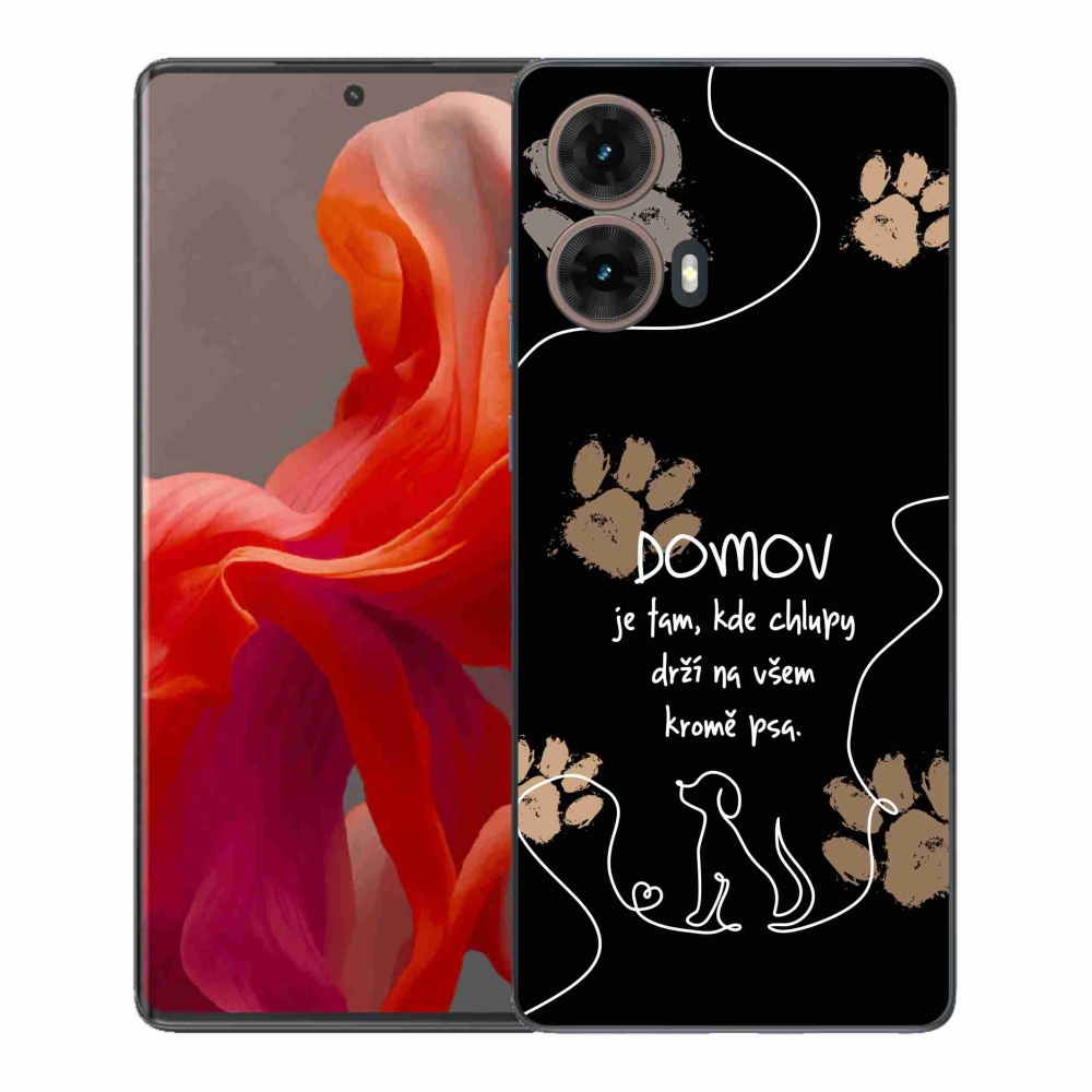 Gélový kryt mmCase na Motorola Moto G85 5G - psí motív čierne pozadie