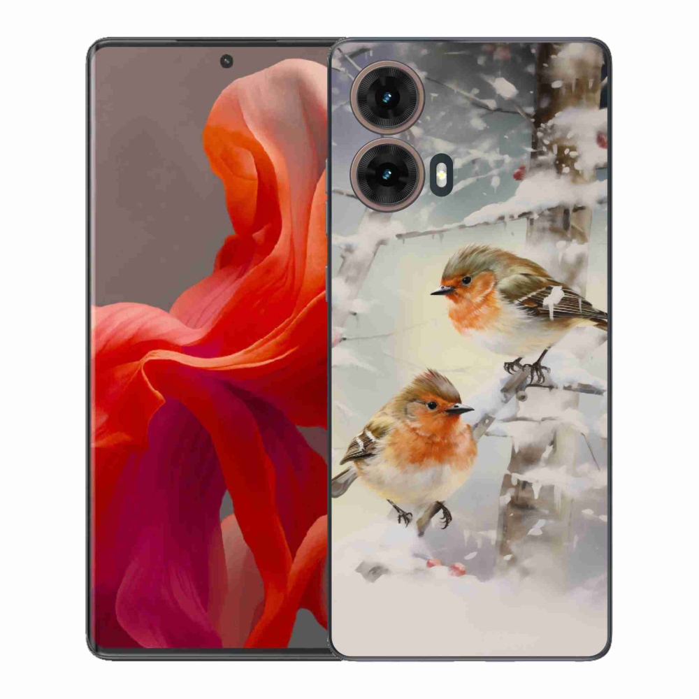 Gélový kryt mmCase na Motorola Moto G85 5G - vtáčiky v zime