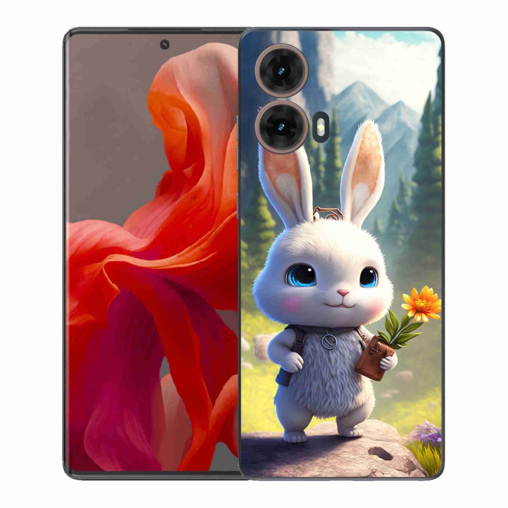 Gélový kryt mmCase na Motorola Moto G85 5G - roztomilý zajačik