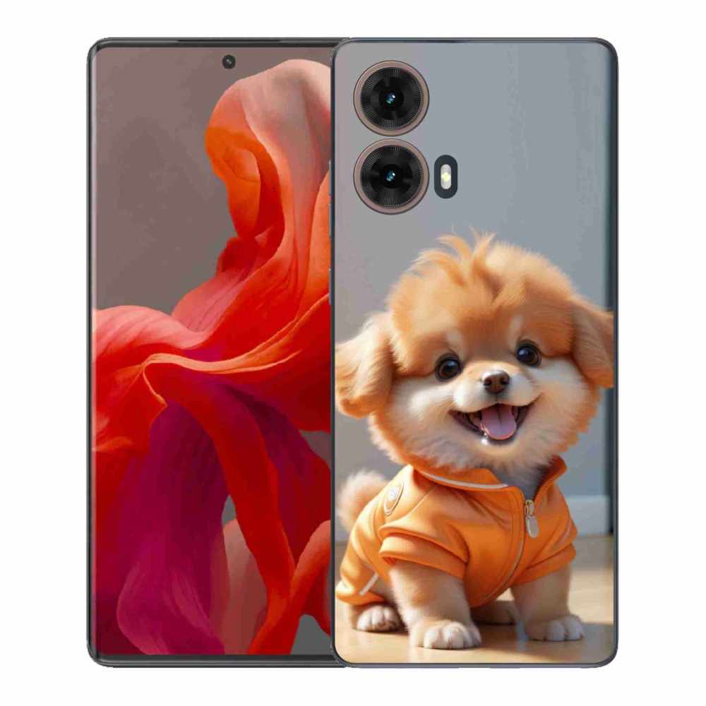 Gélový kryt mmCase na Motorola Moto G85 5G - roztomilý pomeranian v mikine
