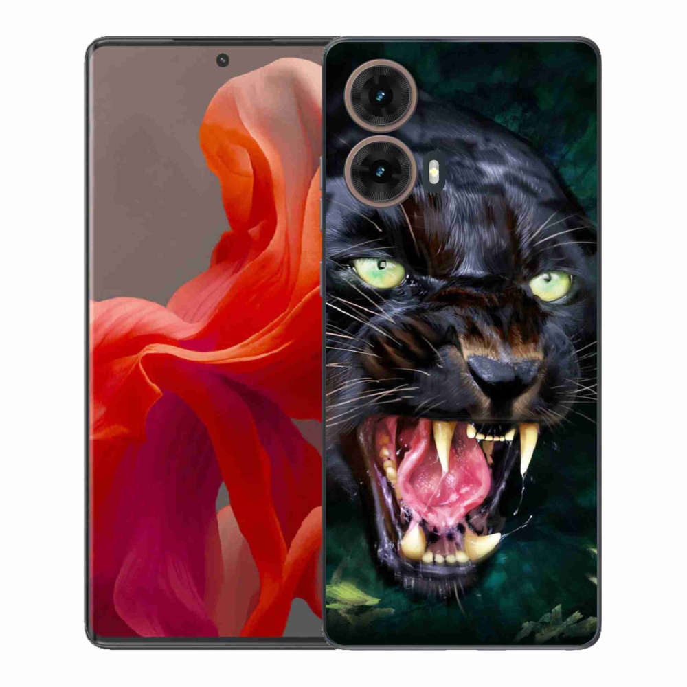 Gélový kryt mmCase na Motorola Moto G85 5G - rozzúrený čierny panter