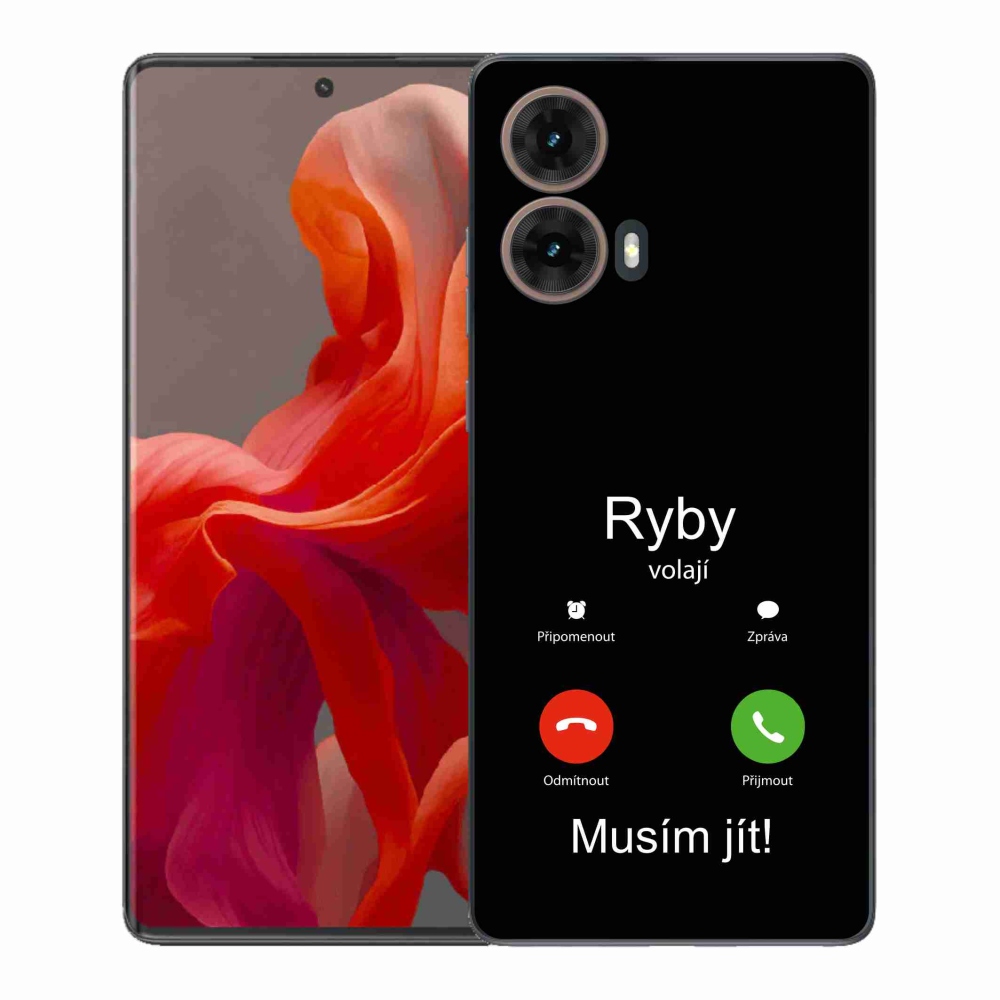 Gélový kryt mmCase na Motorola Moto G85 5G - ryby volajú čierne pozadie